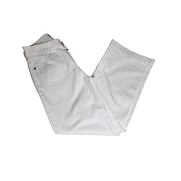 DRAPER JAMES RSVP Twill Wide-Leg Pants White, 4 - Picture 5 of 7